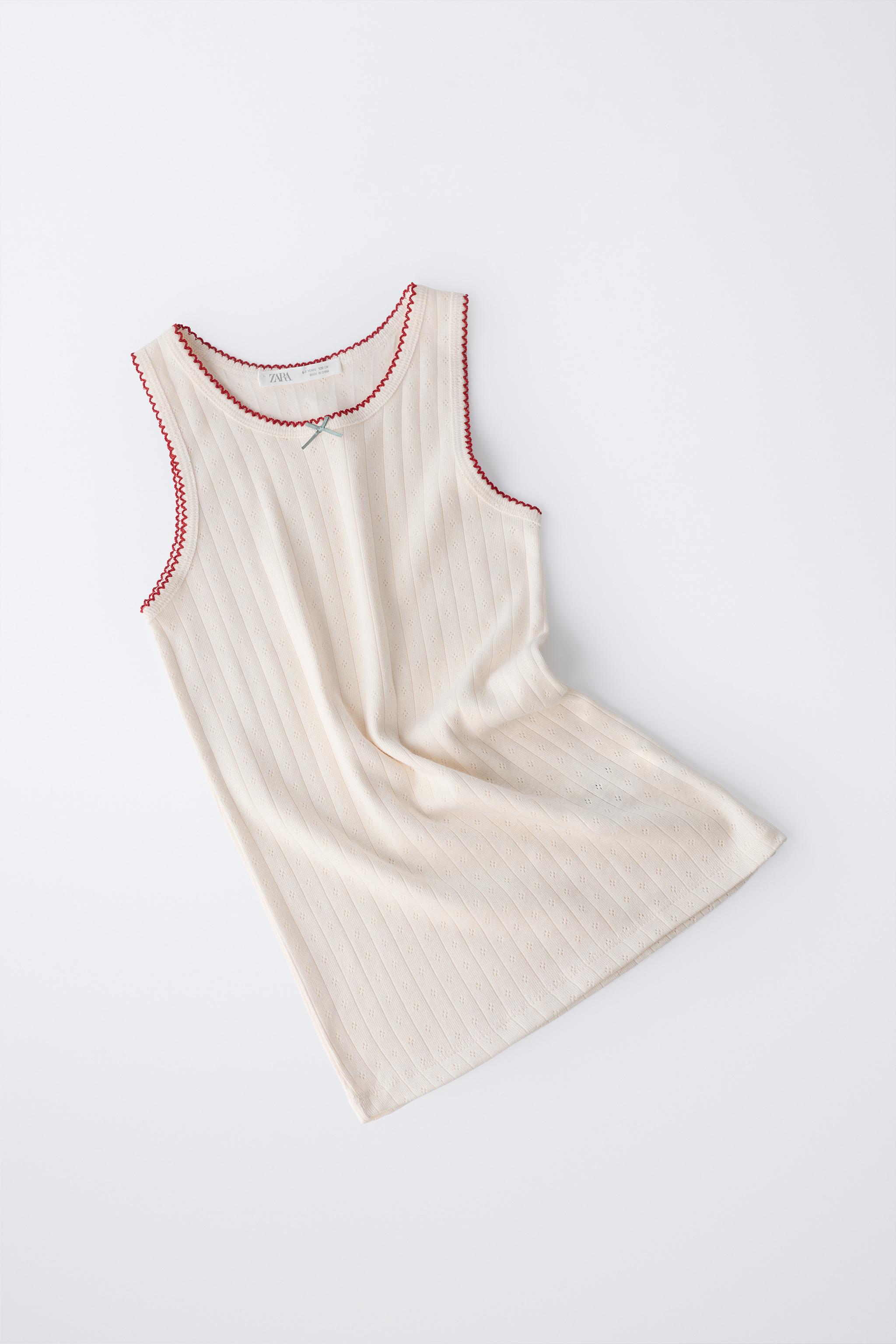 AGES 6-14 / POINTELLE TOP AND UNDERWEAR SET